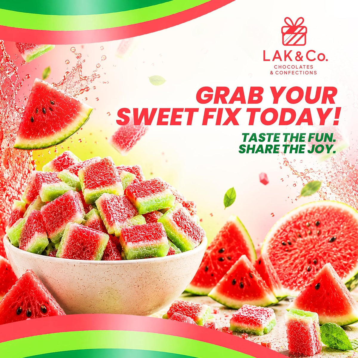 Fizzy watermelon pick and mix sweets