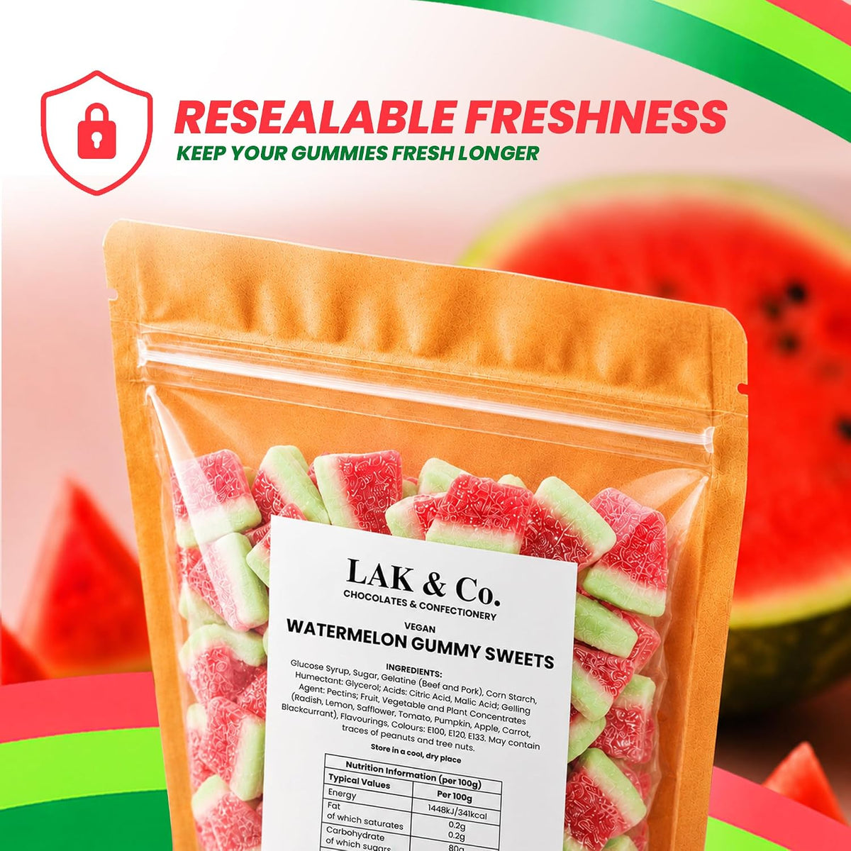Halal jelly watermelon slices