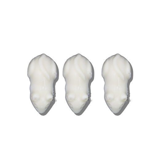 White mice chocolates from LAK & Co Chocolates & Confections, featuring detailed, realistic candy mice with a white coating.
