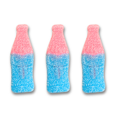 Giant fizzy bubblegum bottle from LAK & Co Chocolates & Confections, showing a colorful, large candy bottle with bubblegum inside.