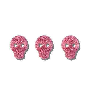 Vegan grape skull chocolates from LAK & Co Chocolates & Confections, featuring detailed skull-shaped confections with purple grape flavor.